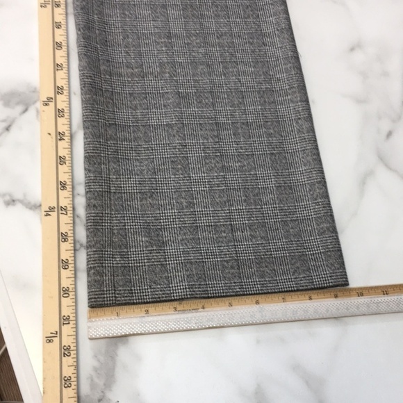 LOFT Black‎ Gray Houndstooth Plaid Marisa Trouser Pants Womens 8 Bootcut Career - Picture 6 of 11